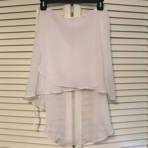 ToiToiToi White Chiffon Ballet Wrap High-low Skirt